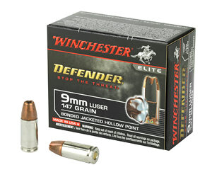 WIN DEFENDER 9MM 147GR JHP 20/200