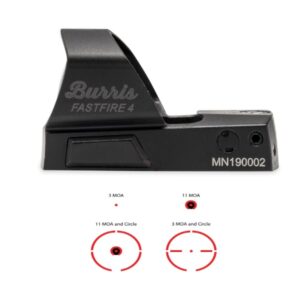 Burris FastFire 4 multi-reticle red dot reflex sight, matte black, Picatinny/Docter mount